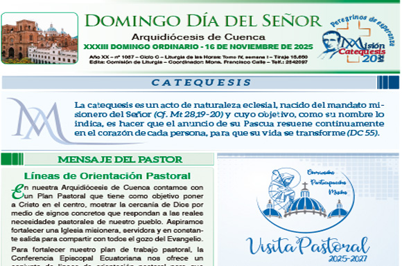 16 de noviembre de 2025 Domingo día de Señor 16 de noviembre de 2025 Domingo día de Señor