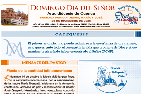 28 de diciembre de 2025 Domingo día del Señor