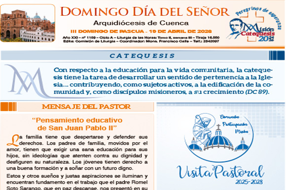 19 de abril de 2026 Domingo día del Señor